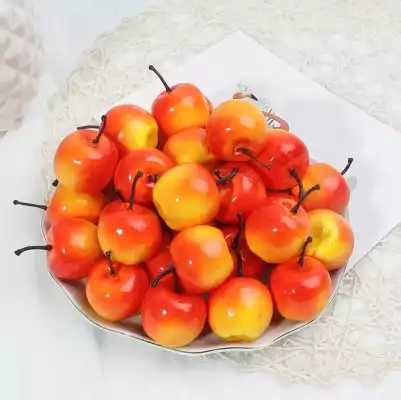 Декор фрукты яблоко 100 шт, 3 см, красный